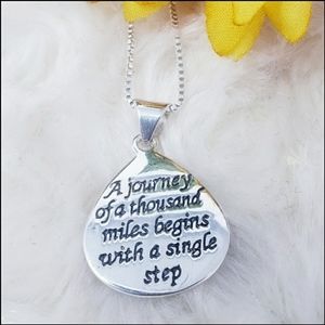 925 Sterling Silver Charm Pendant with Box Chain